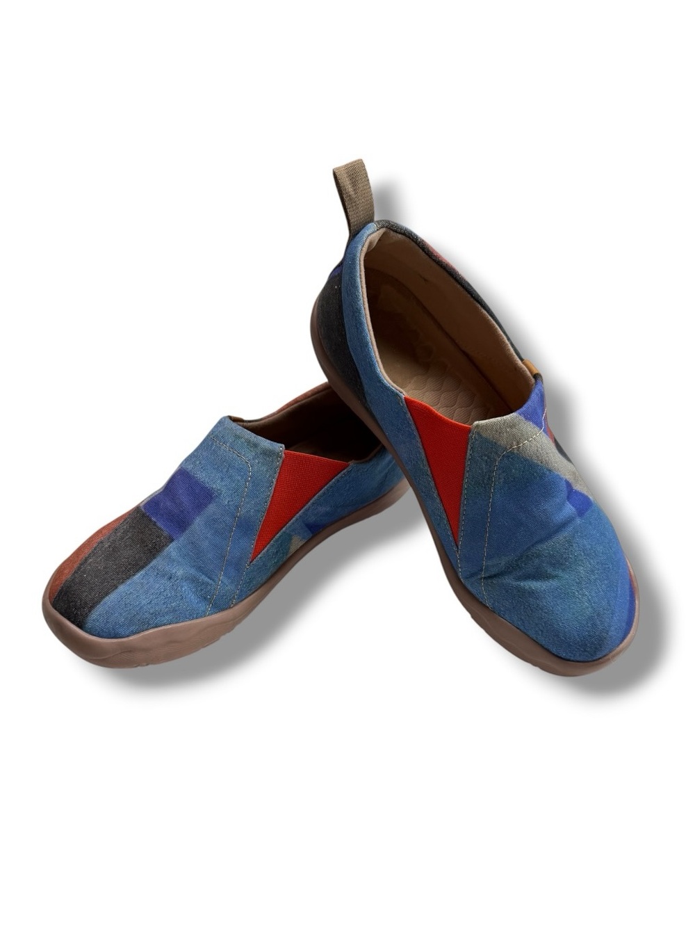 UIN Toledo Multi-Color Art Painted Slip-On Canvas Shoes Loafers Women’s 6.5